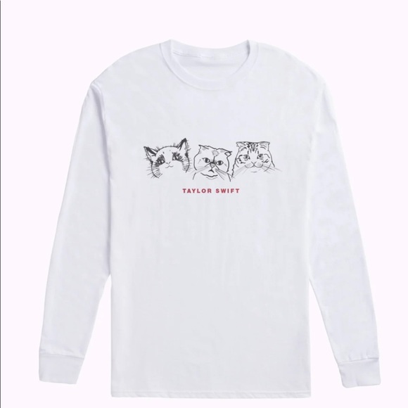 Taylor Swift Tops - taylor swift cat cats rare tshirt tee shirt L XL